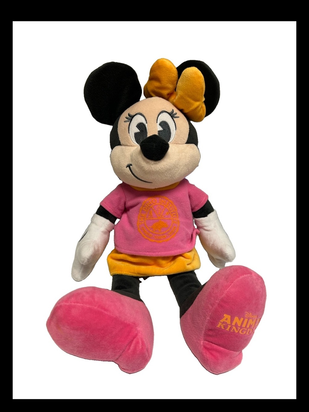 Walt Disney World Animal Kingdom Minnie Mouse Plush Dino Institute 16”
